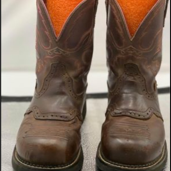 Justin Boots Shoes Justin Steel Toe Cowgirl Boots Poshmark